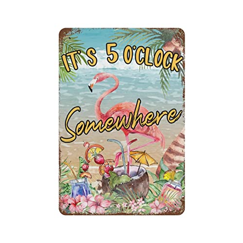 Blechschilder Flamingo Beach It's 5 Oclock Somewhere Dekorationen Metallschild Wanddekoration Blechschilder Flamingo Floral Getränke Blechschilder Retro Küche Bar Pub Café Dekor 30,5 x 20,3 cm Blechschilder Flamingo Beach It's 5 Oclock Somewhere Dekorationen Metallschild Wanddekoration Blechschilder Flamingo Floral Getränke Blechschilder Retro Küche Bar Pub Café Dekor 30,5 x 20,3 cm von Miisglory