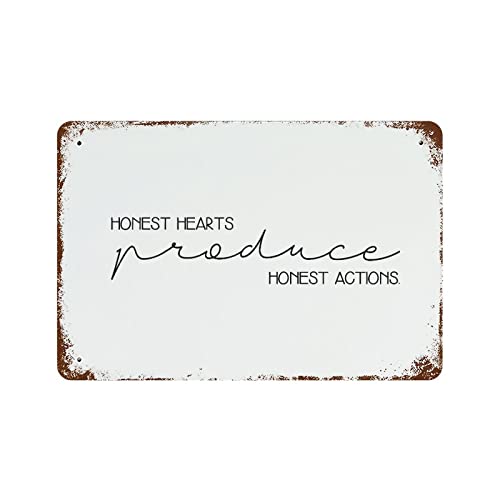 Honest Hearts Produce Honest Actions Blechschilder Retro Metall Vintage Blechschild Wanddekoration Man Cave Bar 20,3 x 30,5 cm Honest Hearts Produce Honest Actions Blechschilder Retro Metall Vintage Blechschild Wanddekoration Man Cave Bar 20,3 x 30,5 cm von Miisglory