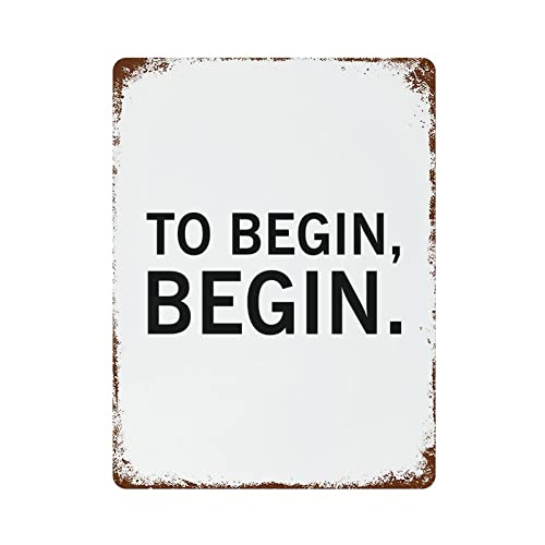 Metal Signs to Begin, Begin, Vintage Look Vintage for Bar Laundry Room Yard Ranch Pub 40,6 x 30,5 cm Metal Signs to Begin, Begin, Vintage Look Vintage for Bar Laundry Room Yard Ranch Pub 40,6 x 30,5 cm von Miisglory