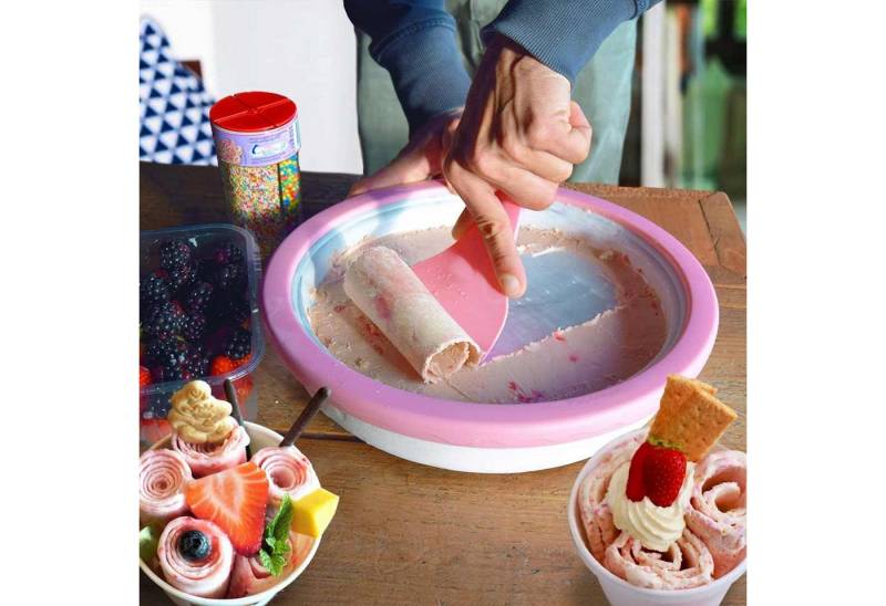 Mikamax Slush Maker Ice Rolls Maschine Eismaschine Küchengadget mit zwei Spachteln und von Mikamax