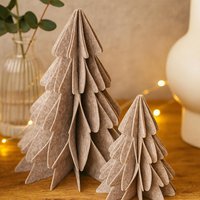 3D Filz-Tannenbaum | Weihnachts - Und Adventsdeko Modern Beige & Anthrazit 20cm 30cm von MikasLaserart