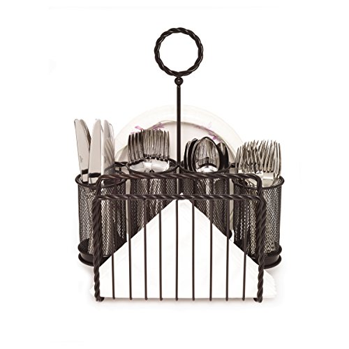 Gourmet Basics by Mikasa Rope Picnic Caddy, Antique Black by Gourmet Basics by Mikasa von Gourmet Basics by Mikasa