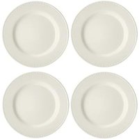 Mikasa Cranborne Set de 4 schlichte Teller de Gres Creme, für 4 Personen, rund de 28cm - Mikrowelle und spülmaschinenfest von Mikasa