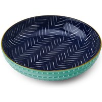 Mikasa - de Schale gres (21 cm), Design de Fischgrätenmuster indigo von Mikasa