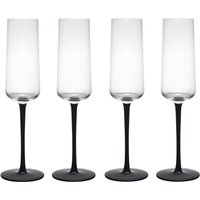 Palermo Set de 4 Gläser de Champagnerglas Kristall, 250ml, Set de Champagnergläser de mit schwarzem Ständer, Kristall 100% bleifrei - Geschenkkarton Palermo Set de 4 Gläser de Champagnerglas Kristall, 250ml, Set de Champagnergläser de mit schwarzem Ständer, Kristall 100% bleifrei - Geschenkkarton von Mikasa