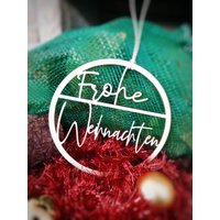 Frohe Weihnachten Schild, Deko Holzring Frohe Weihnachten Schild, Deko Holzring von MikayloDE