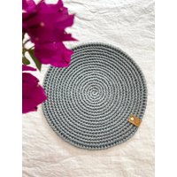 Platzsets Rund, Tischsets Gehäkelt Aus Baumwolle, Waschbar, Untersetzter 3mm Flechtkordel, Spiralmuster Platzsets Rund, Tischsets Gehäkelt Aus Baumwolle, Waschbar, Untersetzter 3mm Flechtkordel, Spiralmuster von MikeandJaneShop