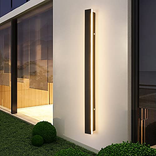 Mikeru LED Wandlampen, Wandleuchte Aussen, 120cm 48W Moderne Lange Lichtleiste Wandlicht 360° 3d Surround Led Außenlampe Ip65 Wasserdicht Wandlampe, Wohnzimmer Veranda Schlafzimmer Innen Wandleuchte von Mikeru