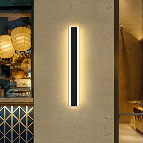 Mikeru Moderne LED Wandlampen, 32W Dimmbare Wandleuchte mit Fernsteuerung, Ip65 Wasserdicht Innen Außenlampe 3000-6000K, 10-100% Helligkeitseinstellung FüR Innenhof, Garage, Pool Außenleuchte, 80cm von Mikeru