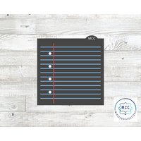 Lined Paper Zweiteiliges Schablonen Set von MikesCookieCutters
