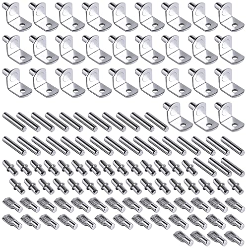 120 Stück Schrank Möbel Regal Stifte, Regalträger Stützen, 4 Stile Bodenträger Regalbodenträger, Bodenträger Edelstahl Regal Pins, Schrank Möbel Regal Pins Support, Regalstifte Regalhalterung Pegs von Mikihat