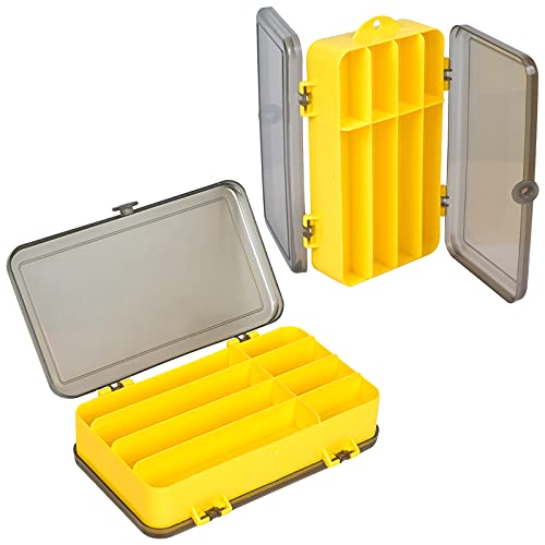 Mikihat Fishing Tackle Box Storage, Plastic Fishing Lure Storage Case, Angelkoffer, Aufbewahrungsboxen für Angelzubehör, Transparente wasserdichte Organizer für Angel Zubehör von Mikihat