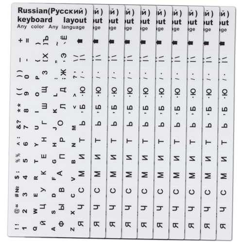 10St Tastaturaufkleber russische Ersatzaufkleber aufkleber für laptop-Tastatur notizbuch Tastaturen Tastatursprachaufkleber Buchstabenaufkleber ersetzen Klaviatur Russland PVC von Mikikit