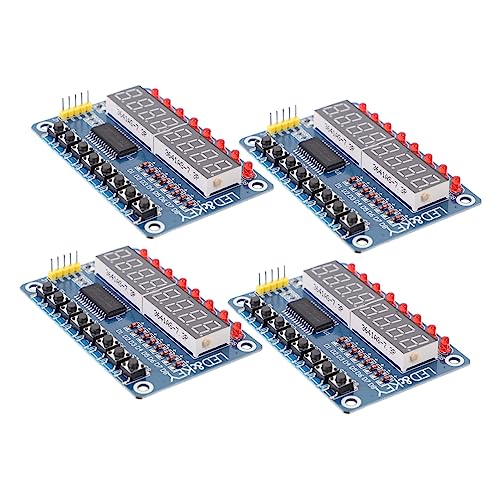 4 Stück 8 8-bit-led-digitalröhre Tm1638 Digitales Display-tastenmodul Anzeigemodul Für Mikrocontroller Geführtes Digitales Röhrenanzeigemodul Digitaler Bildschirm PCB von Mikikit