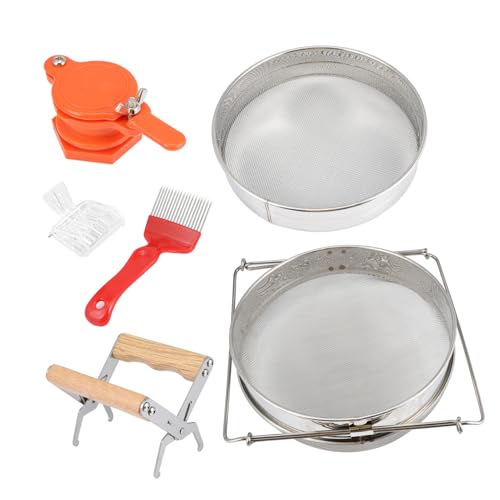 Mikikit 1 Satz Edelstahl Beeware Set Imkerei Werkzeuge halten Honig sieb sieb Bienenstock Werkzeugset für die Imkerei Wächter Imker liefert Imker Handwerkzeuge Imkerei Geräte Plastik von Mikikit