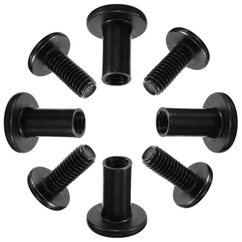 Mikikit 1 Satz Schraubenmutterklemme Buchnieten-Set Befestigungsbolzen Für Gürtelschnallen Stoßdämpfermutter-stecknuss Verbindliche Post Riemenschrauben Kleiderspitze Eisen Black von Mikikit
