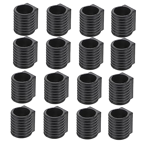 Mikikit 1 Satz Stuhlöffnungsmatte Stuhlgleiter in U-Form Tipps Für Möbelfüße rutschfeste Möbelpolster Luftscheibe Möbelbodenschoner Klarer Stuhl Türstopper Türkeile Black Plastik 50 Stück von Mikikit