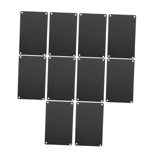 Mikikit 10 Stück Teiliges Aluminium Blanko Schilder mit Löchern Schwarze Eloxierte Metall Türschilder Gravurfähige Namensschilder für DIY Beschriftung und Vielseitige Anwendung Mikikit 10 Stück Teiliges Aluminium Blanko Schilder mit Löchern Schwarze Eloxierte Metall Türschilder Gravurfähige Namensschilder für DIY Beschriftung und Vielseitige Anwendung von Mikikit