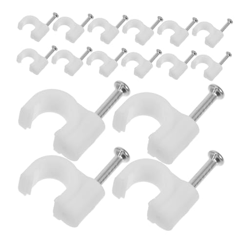 Mikikit 100 Stück Leitungsbefestigung Schnalle Kabelklemmen Kabelklemme Kabelbefestigungsklemmen Elektrische Drahtklammern Kabeldrahtklemmen Kabelhefter Wanddrahtklemmen von Mikikit