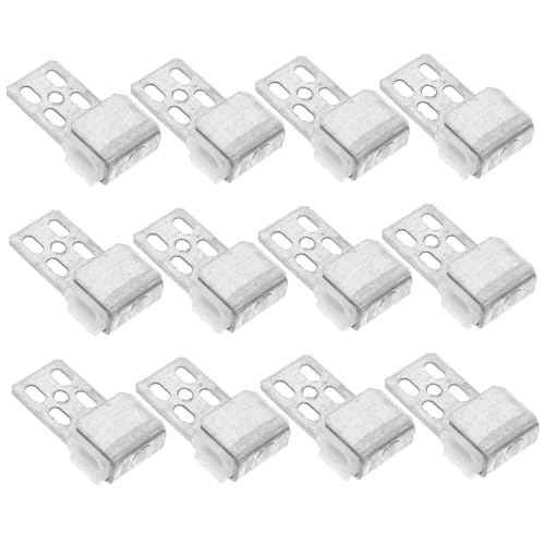 Mikikit 12 Stück Sofa Frühlingszubehör Federklammern für Möbel Stuhl Reparaturset Federclips Couchfeder-Reparatursatz Möbelklammern Couch-Clips Abs Silber von Mikikit