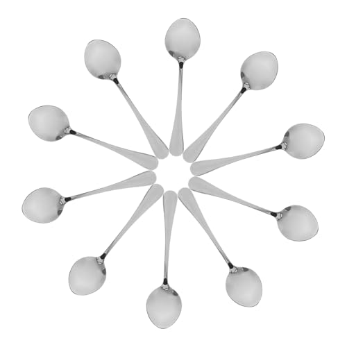 Mikikit 12 Stück Teiliges Reislöffel mit Rutschfesten Rillen Ergonomisch Geformt für Komfortables Greifen Vielseitig Einsetzbar für Familienmahlzeiten und Desserts Langlebig und Leicht zu von Mikikit