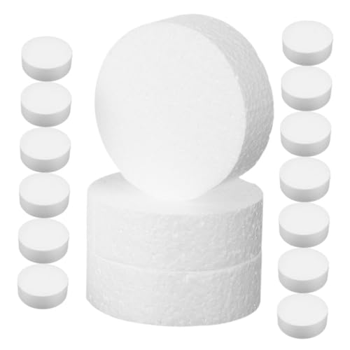 Mikikit 16stücke Schaumstoffblock Weiß Zum Basteln Runde Schaumstoffblöcke Für Modellierarbeiten DIY-Schaumstoff Für Blumenprojekte Und Floralen Basteln von Mikikit
