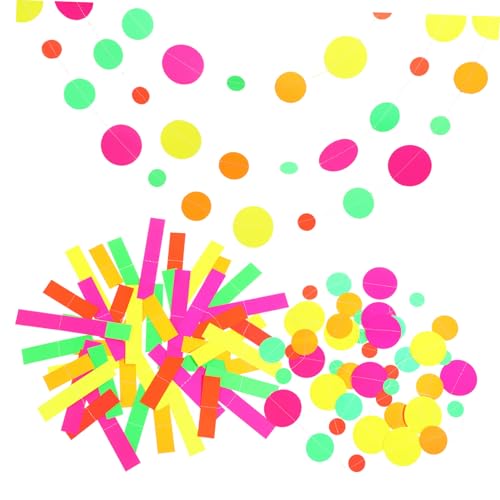Mikikit 1Satz Neon Geburtstagsfeier Dekorationen Hängende Wirbel Papier Farbenfrohe Partydeko für Wände Fenster und Türen für Karneval und Fasching Mikikit 1Satz Neon Geburtstagsfeier Dekorationen Hängende Wirbel Papier Farbenfrohe Partydeko für Wände Fenster und Türen für Karneval und Fasching von Mikikit