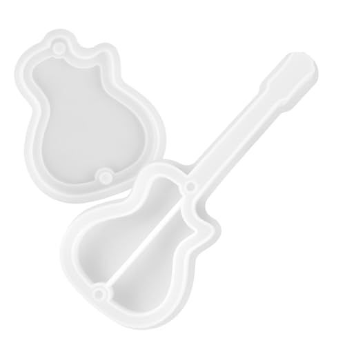 Mikikit 1Satz Silikonform für Gitarrenbox Wiederverwendbare Epoxidharz Gießform für DIY Schmuckkästchen Bastelideen für zu Anlässen Wie Geburtstagen und Weihnachten von Mikikit