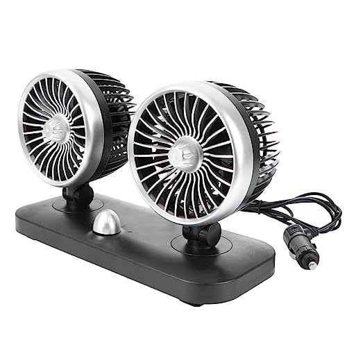 Mikikit Fahrzeug-doppelkopfventilator 12 V Autoventilator Tragbares Rad Und Doppelsteckdose Für Auto Lkw Boot Mikikit Fahrzeug-doppelkopfventilator 12 V Autoventilator Tragbares Rad Und Doppelsteckdose Für Auto Lkw Boot von Mikikit