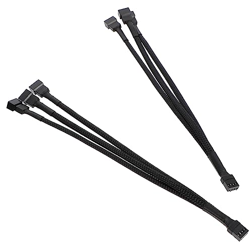 Mikikit 2-Wege-lüfter-verlängerungskabel Geflochtener Y-Splitter-Adapter Für Kühlleistungs-verlängerungskabel Mikikit 2-Wege-lüfter-verlängerungskabel Geflochtener Y-Splitter-Adapter Für Kühlleistungs-verlängerungskabel von Mikikit