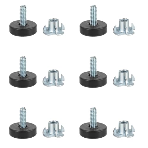 Mikikit 2 Sätze Möbelmatte Furniture Gliders Klappbare Beine Für Möbel Couchtisch Bein Nicht Fix Tischnivellierer Verstellbar Nivellierfüße Für Möbel Legiertes Eisen Und Black 12 Stück * 2 von Mikikit