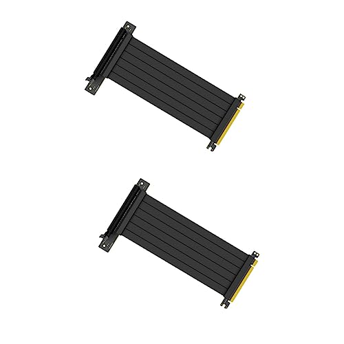 Mikikit 2 Stück 90 Verlängerungskabel Pci-e-Express-Band Adapter Für Kabelverlängerungsanschlüsse Gaming-Riser-Kabel Pci-e 3. 0 Extender Riser-Kabel Kupferkerndraht Grafikkarte Verlängern von Mikikit