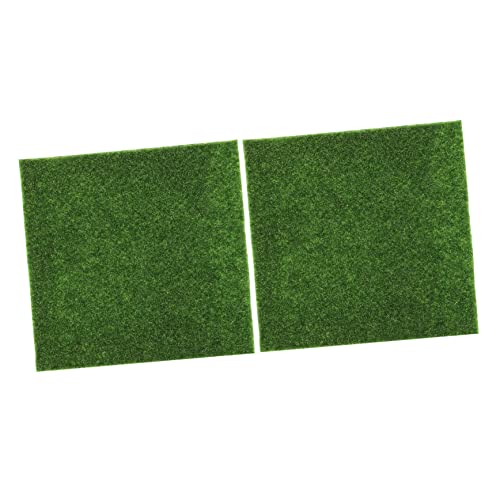 Mikikit 2 Stück Lebensechter Grüner Grasteppich 30 X 30 cm Künstlicher Synthetischer Outdoor-grasteppich Für Die Gartendekoration von Mikikit