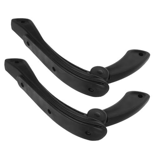 Mikikit 2 Stück Professionelle Verschleißfeste Armlehnen Ersatzteile für Bürostuhl und Drehstuhl Robuste Armlehnen für Büro und Gaming Stühle Verstellbare Kunststoff Armstützen in Schwarz von Mikikit