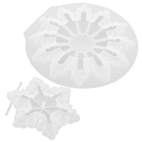 Mikikit 2 Stück Silikonform Schneeflocke Flexibel Langlebig Wiederverwendbar DIY Resin Gießform Weihnachten Basteln Ornamente Herstellung von Mikikit