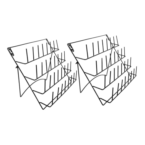 Mikikit 2 Stück Teiliges Wandregal aus Draht für Glasflaschen und Dekorationen Modernes Multifunktionales Wandhalterungssystem zur Aufbewahrung und Präsentation in Küche Bad Wohnzimmer von Mikikit
