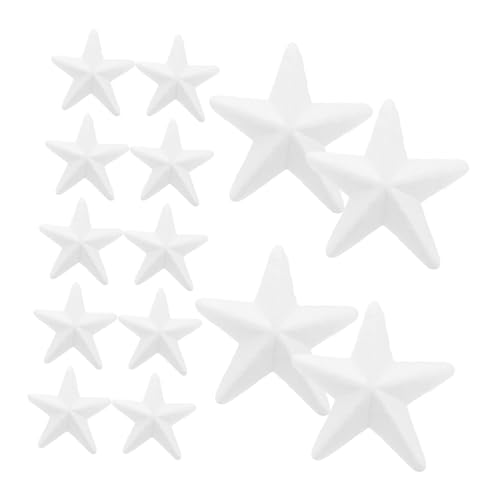 Mikikit 20 Stück Teiliges Sternförmiges Bastelset aus Schaumstoff Weihnachtssterne für DIY Weihnachtsbaum Dekoration Fenster Schmuck Festliche Party Ornamente von Mikikit