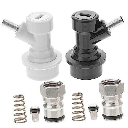 Mikikit 2sätze Edelstahl Keg Ventil Wasserhahn Für Bierfass Leichtes Und Einfach Zu Installierendes Zapfventil Für Bar Und Zuhause Kompatibel Mit Ball Lock Keg Posts Und Coupler von Mikikit
