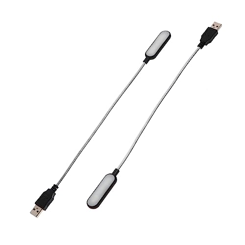 Mikikit 2 Stücke Usb Laptop Computer Leselampe Tragbare Warmweiß Lichter Batterie- von Mikikit