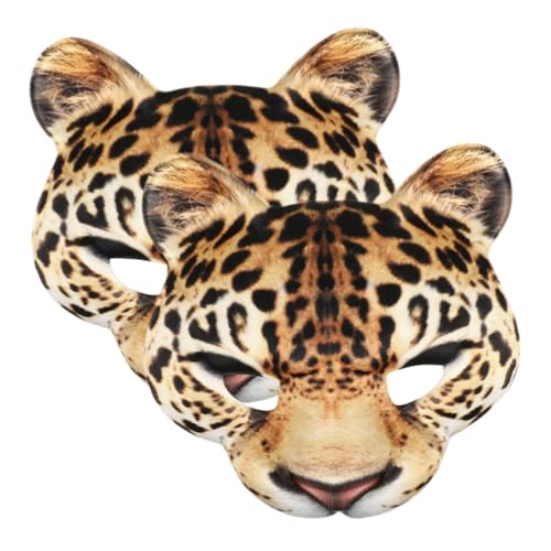 Mikikit 2stücke Leopard Cosplay Maske Aus Eva-Material Elastisches Band Halloween Party Maskerade Tiermaske Für Erwachsene Halbmaske Mit Lustigem Design Mikikit 2stücke Leopard Cosplay Maske Aus Eva-Material Elastisches Band Halloween Party Maskerade Tiermaske Für Erwachsene Halbmaske Mit Lustigem Design von Mikikit