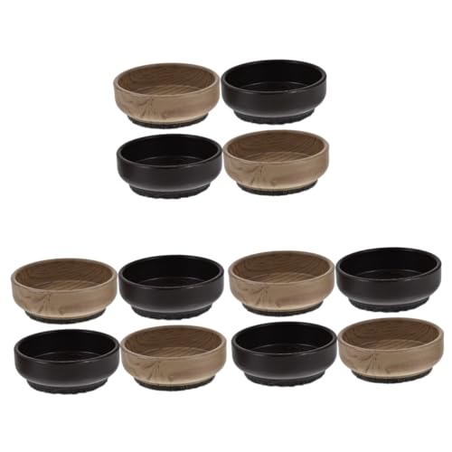 Mikikit 3 Sätze Matten Sofastopper Lenkrollen Gleiter Halter Schüsseln Zubehör Geräterollen Arbeitsplattenschutzrollen Multifunktionsmöbel Untersetzer Holz 4 Stück * 3 von Mikikit