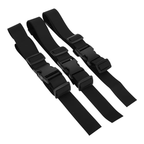 Mikikit 3 Stück Gurte für Babyhochstühle Babygürtel Hochstuhlgurte Autositzgurt Riemengeschirr Kinderwagengurte Ersatzgurte für Hochstühle Babygurt Polyester Black von Mikikit