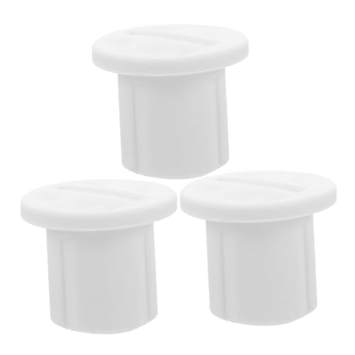 Mikikit 3 Stück Toilettenleiterzubehör Toilettenschrauben Gletscherbucht-toilettenteile Wc Sitz Schrauben Kindertoilettensitzbefestigung Verschlussstopfen Plastik Weiß von Mikikit
