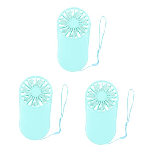 Mikikit 3 Stücke Wiederaufladbare Tragbare Fan Mini Handheld Fan Mit Lanyard Persönliche Tasche Fan Licht von Mikikit