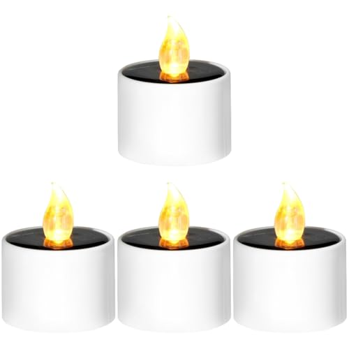 Mikikit 4stücke Teelichter Flammenlos Solarbetriebene Dekorative Kerzen Mit Timerfunktion Für Hochzeiten Garten Und Partybeleuchtung Mikikit 4stücke Teelichter Flammenlos Solarbetriebene Dekorative Kerzen Mit Timerfunktion Für Hochzeiten Garten Und Partybeleuchtung von Mikikit