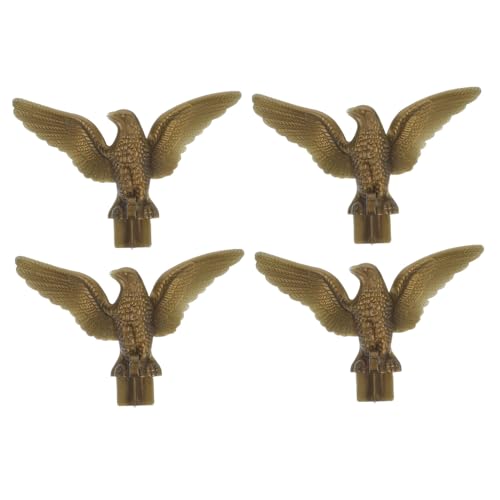 Mikikit 4 Stück Teiliges Fahnenmast Adlerkopf aus Robustem Material Wetterfeste Flaggenmastspitzen zur Dekorativen und Langlebigen Verzierung von Outdoor Fahnenmasten Einfach zu Montieren von Mikikit