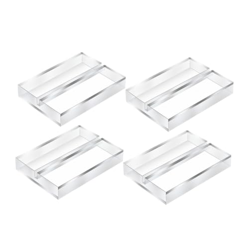 Mikikit 4stücke Klare Acrylständer Mit Slot Für Hochzeitskarten Tischkartenhalter Material Für Veranstaltungen Präsentation Von Menüs Und Beschilderungen von Mikikit