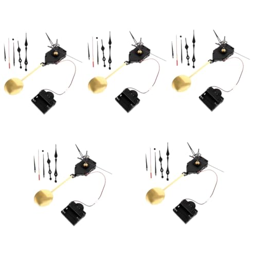 Mikikit 5 Sets Metall Pendelwerk Hängende Uhrwerk Digitaler Wecker Batterie Uhrwerk Uhrbausatz Nachttischuhr Digitaler Kalender LED Uhr Uhren Digitaluhr Tag 1 Set von Mikikit