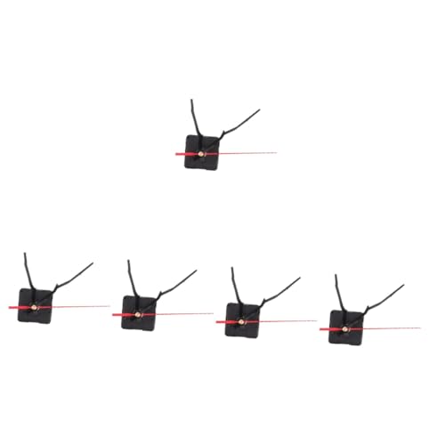 Mikikit 5 Sets Wanduhrwerk Schwarz Wanduhr Aufkleber DIY Uhrwerk Außenuhren Uhrenbausatz Wecker Ersatz Uhrwerk Uhr Ersatzteile Kalenderuhren Wand Metall von Mikikit