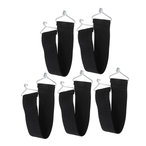 Mikikit 5 Stück Chaiselongue Verstärkungsgurte Für Terrassenstühle Verstärkungsgurt Für Stuhl Reparaturzubehör Für Liegestühle Faltbare Stuhlgurte Nylon Black von Mikikit